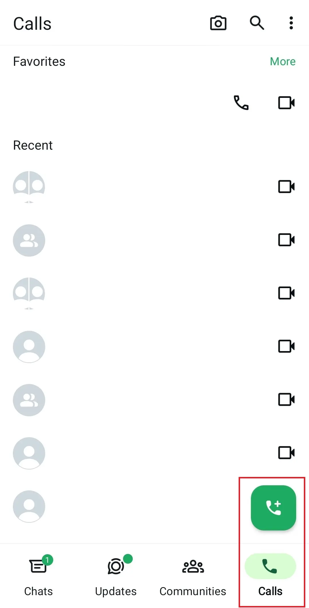 WhatsApp: pestaña “Llamadas” Imagen: WhatsApp: pestaña “Llamadas”