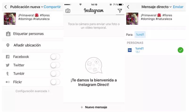 Buzón de Instagram Direct