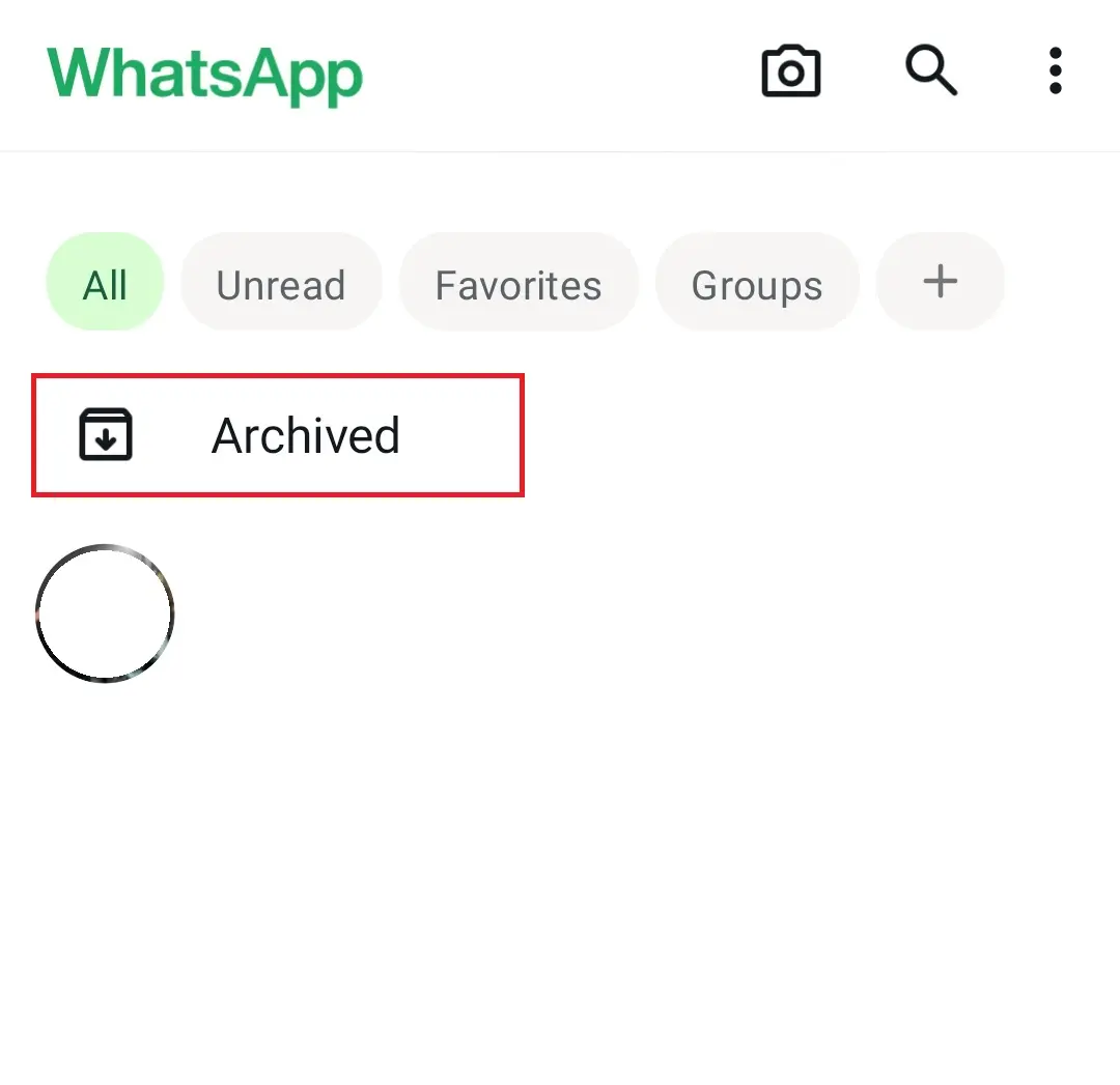 Imagen: Captura de pantalla en Android de la opción “Archivados” de WhatsApp