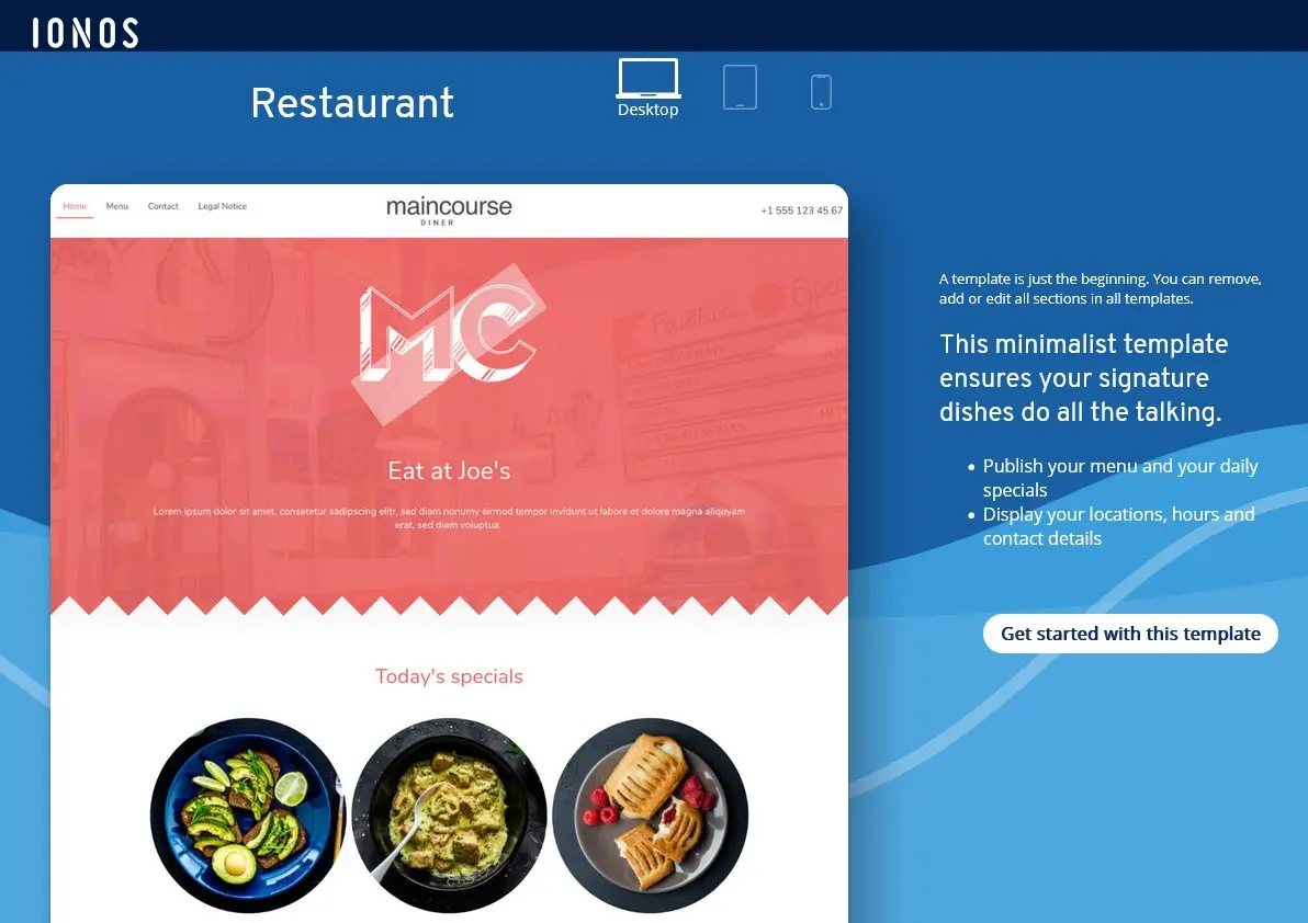 Imagen: Plantillas de dise&ntilde;o para p&aacute;ginas web de restaurantes