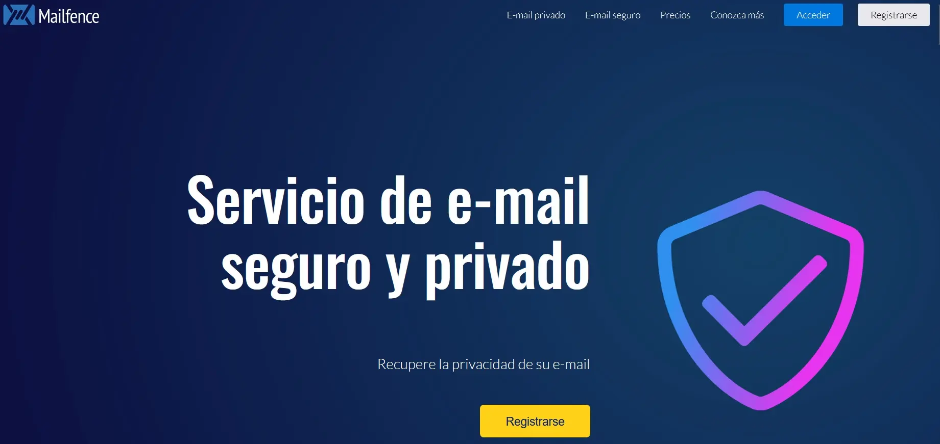 Captura de pantalla de Mailfence Imagen: Captura de pantalla de Mailfence