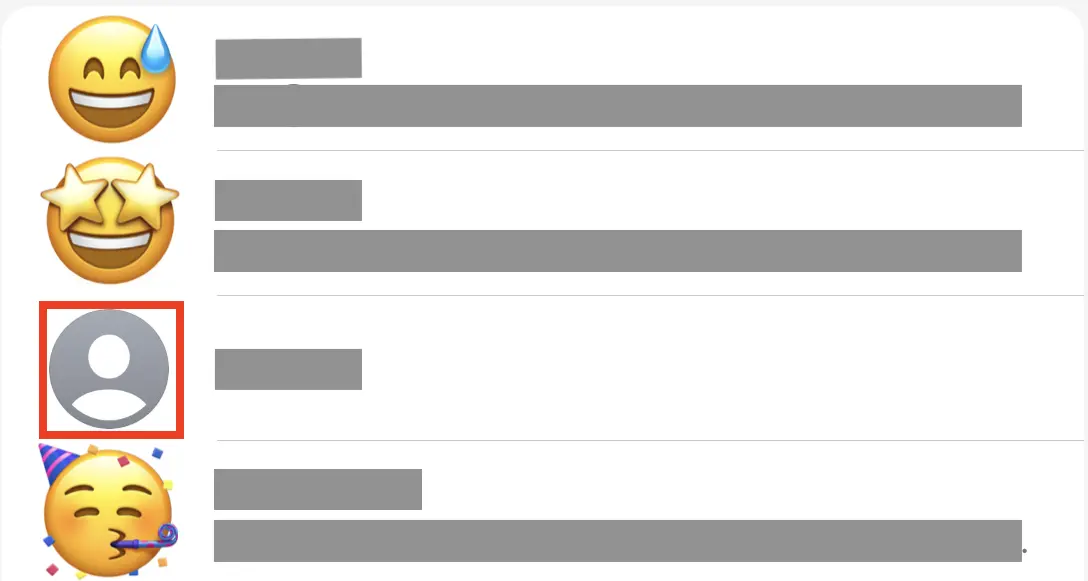 Imagen: Captura de pantalla de la lista de contactos de WhatsApp
