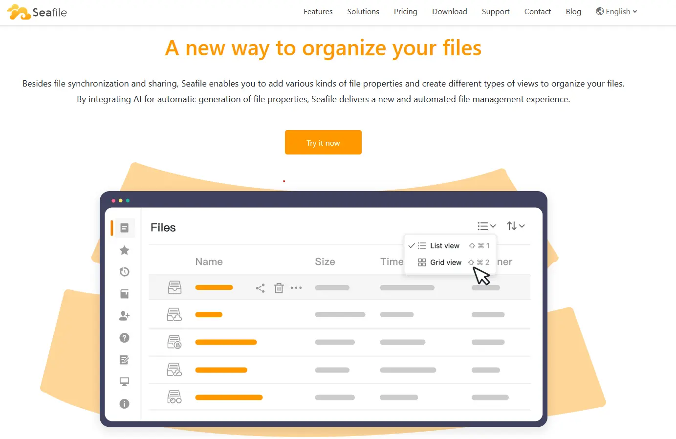 Captura de pantalla de la página de inicio de Seafile Imagen: Captura de pantalla de la página de inicio de Seafile
