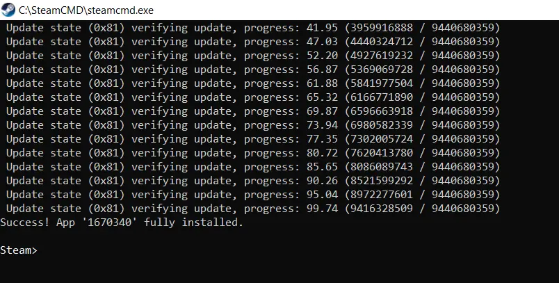 Imagen: Instalar el servidor de Craftopia en SteamCMD