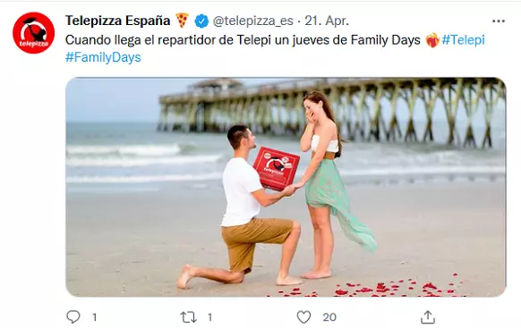 Meme creado por Telepizza para Twitter Meme creado por Telepizza para Twitter
