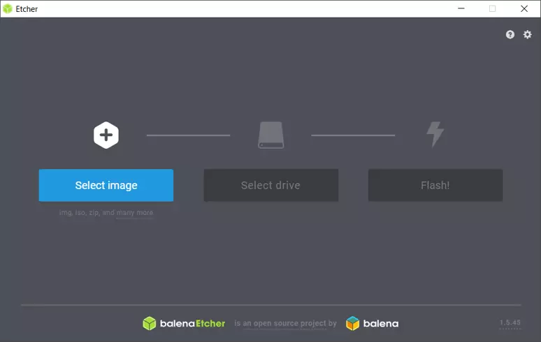 Imagen: Flashing de la imagen de NextCloudPi- preparación en el programa balenaEtcher