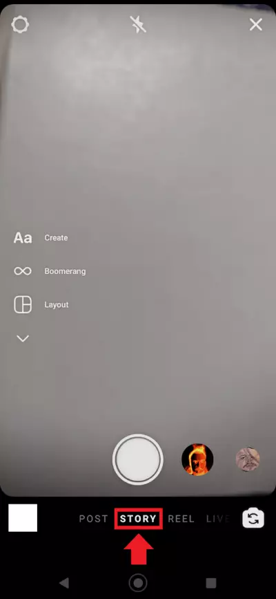 Función Historias de Instagram en la aplicación
