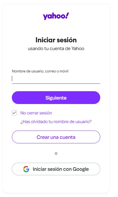 Iniciar sesión en Yahoo Imagen: Iniciar sesión en Yahoo