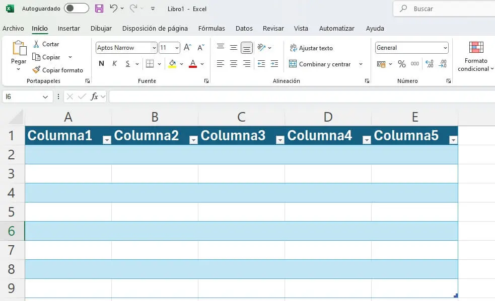 Imagen: Captura de pantalla de Microsoft Excel