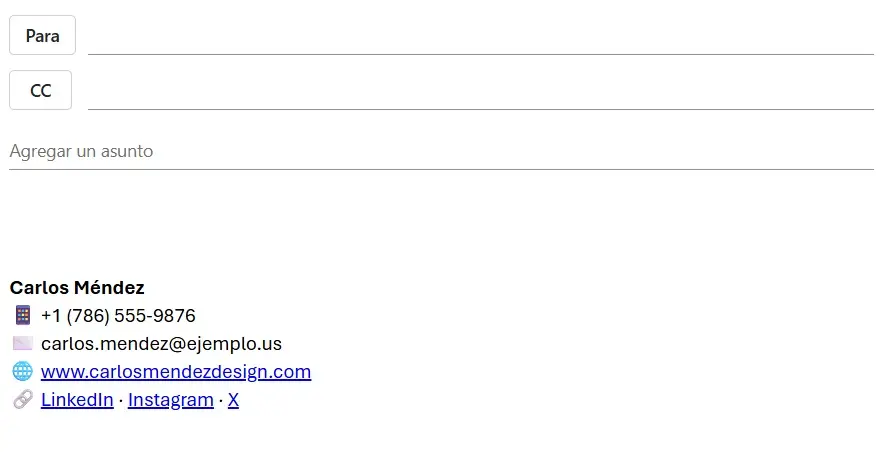 Imagen: Firma de correo electr&oacute;nico privada