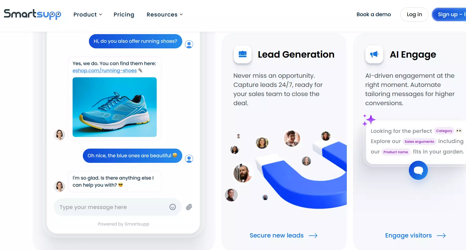 Captura de pantalla de la página web de Smartsupp Imagen: Captura de pantalla de la página web de Smartsupp