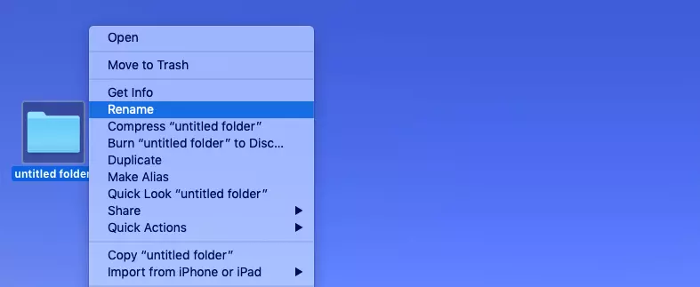 Imagen: Mac: cómo crear carpeta, cambiar el nombre de la carpeta