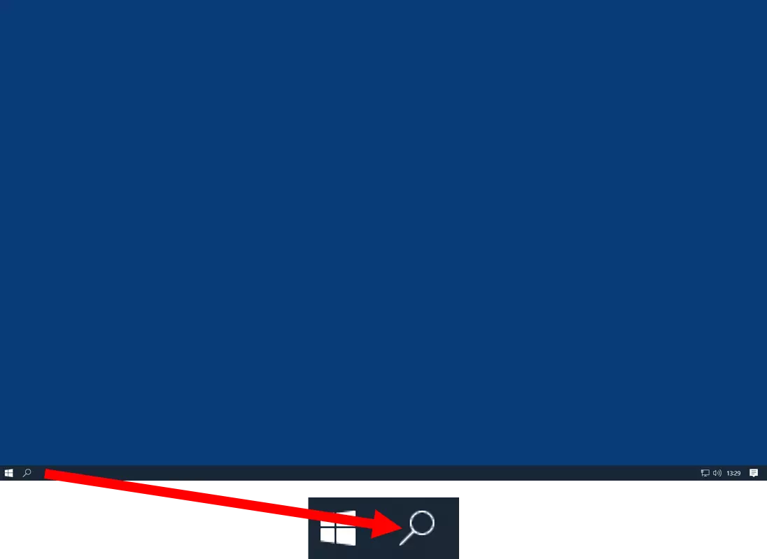 Imagen: Windows 10: icono de la función de búsqueda.