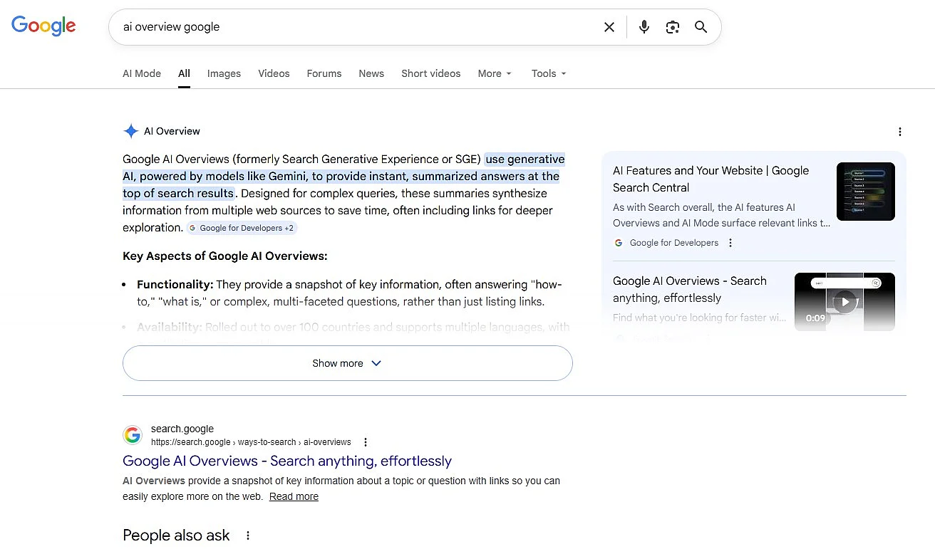 Los AI Overviews de Google Imagen: Los AI Overviews de Google