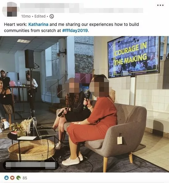 Hashtag marketing: evento de LinkedIn con el hashtag #FFFDay2019