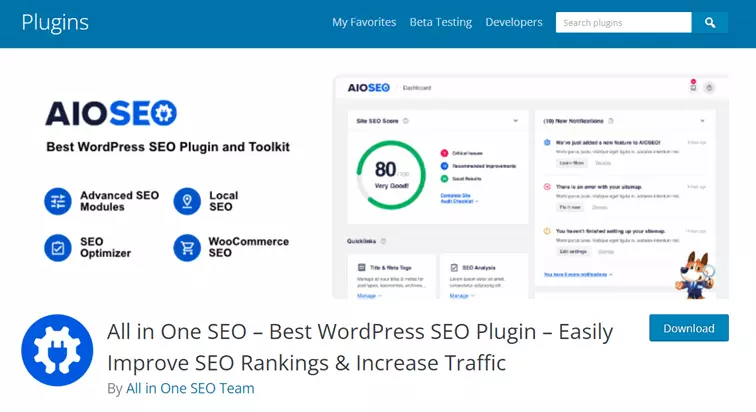 Imagen: All in One SEO Pack de All in One SEO Team