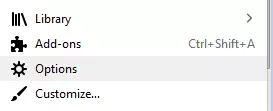 Imagen: Menú de Firefox: "Ajustes"