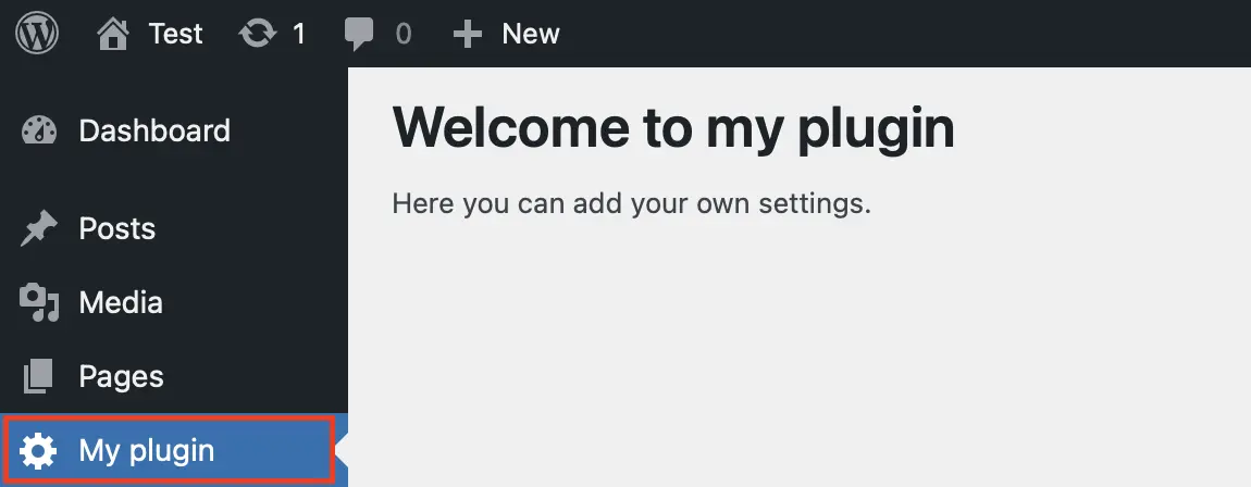 Imagen: Ítem de menú del plugin de WordPress