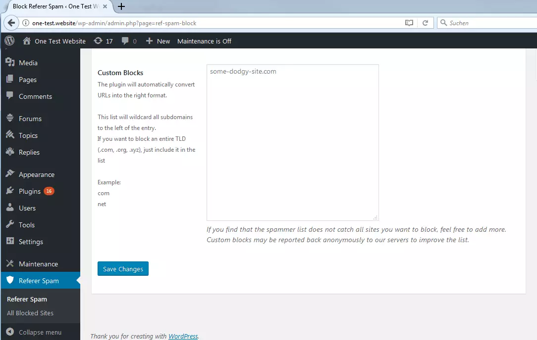 Imagen: Configuración del plugin en el backend de WordPress