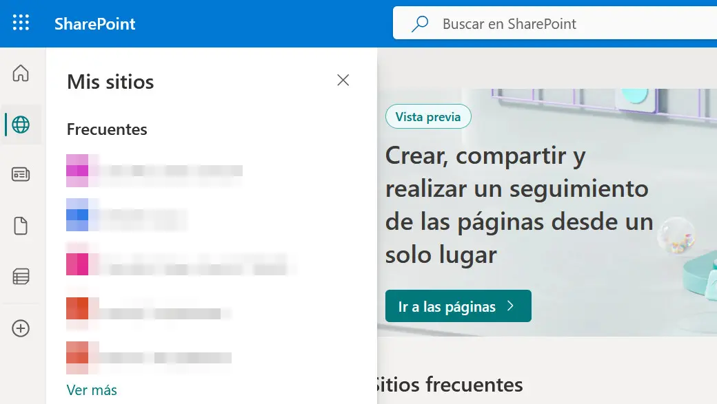 Imagen: Captura de pantalla de SharePoint