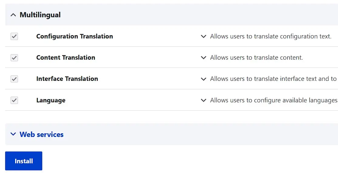 Menú de “Language” de Drupal Imagen: Menú de “Language” de Drupal
