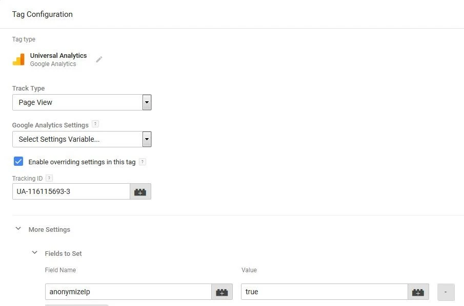 Etiqueta Analítica Universal en GTM
