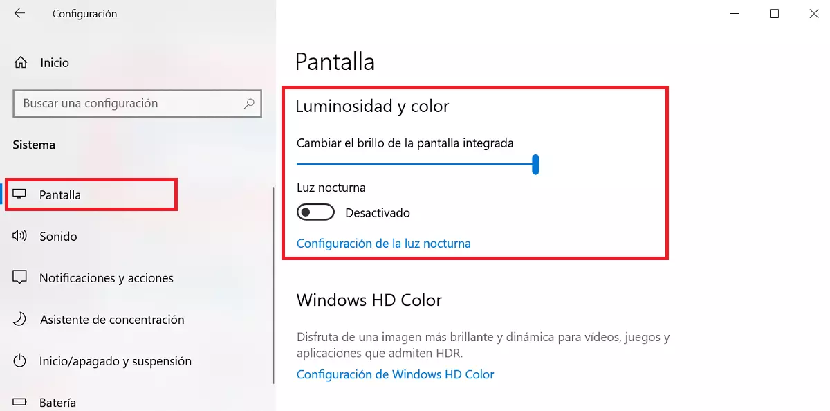 Imagen: Windows 10: cambiar el brillo de la pantalla