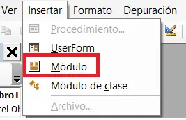 Imagen: Excel: insertar módulo VBA