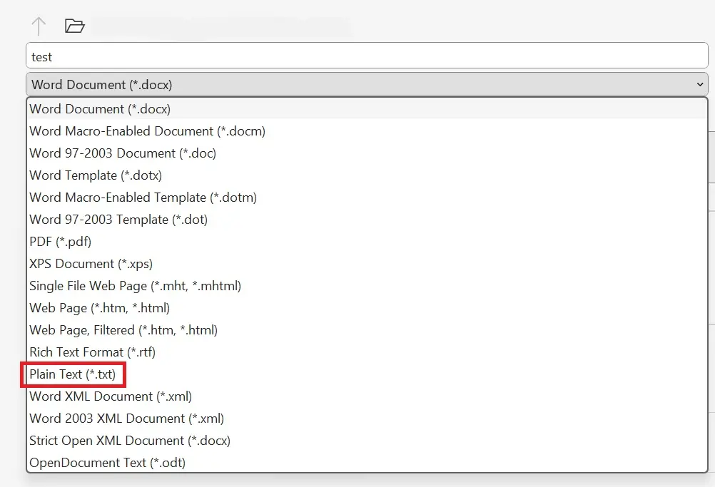 Captura de pantalla: guardar documento en Word Imagen: Captura de pantalla: guardar documento en Word