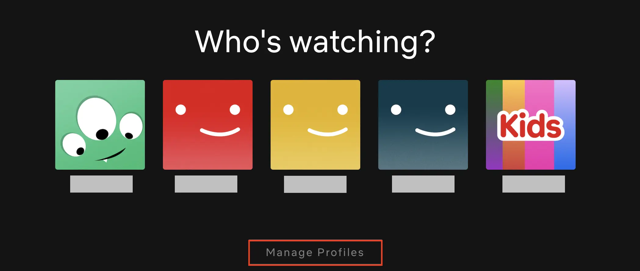 Imagen: Administrar perfiles de Netflix