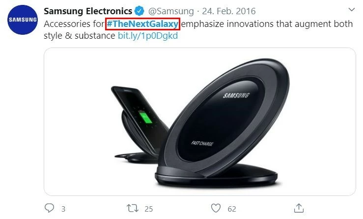 Hashtags de marketing: Samsung Electronics en Twitter