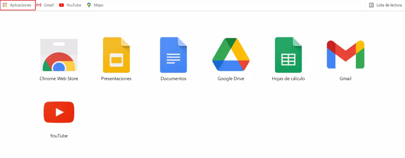 Imagen: Icono de Google Drive en la pantalla de aplicaciones de Chrome