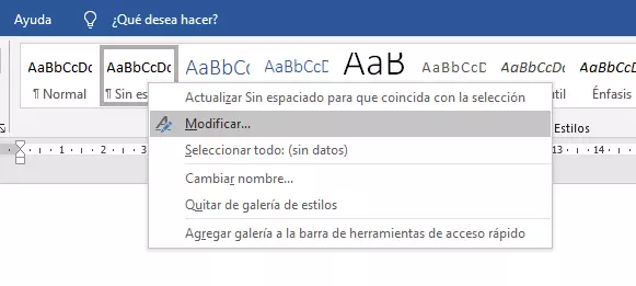 Seleccionar un estilo