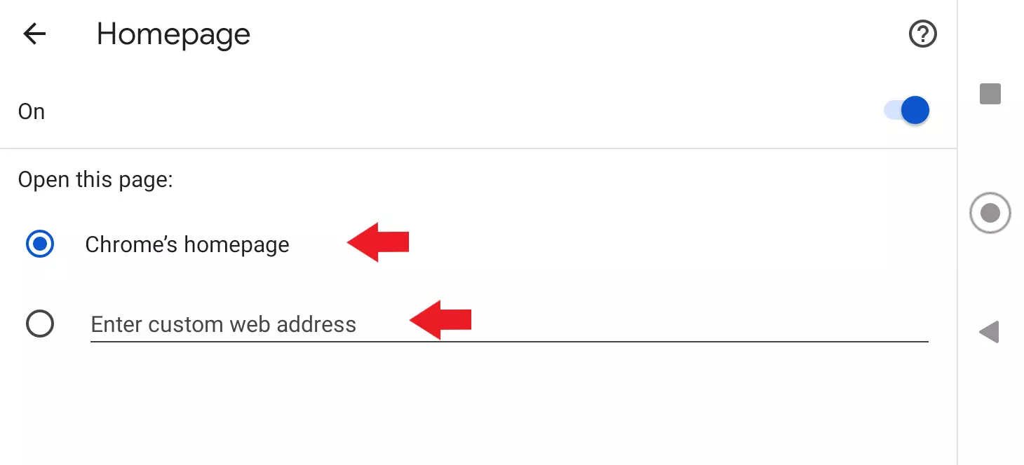 Imagen: Selecciona una página de inicio preestablecida o una personalizada para tu navegador de Chrome