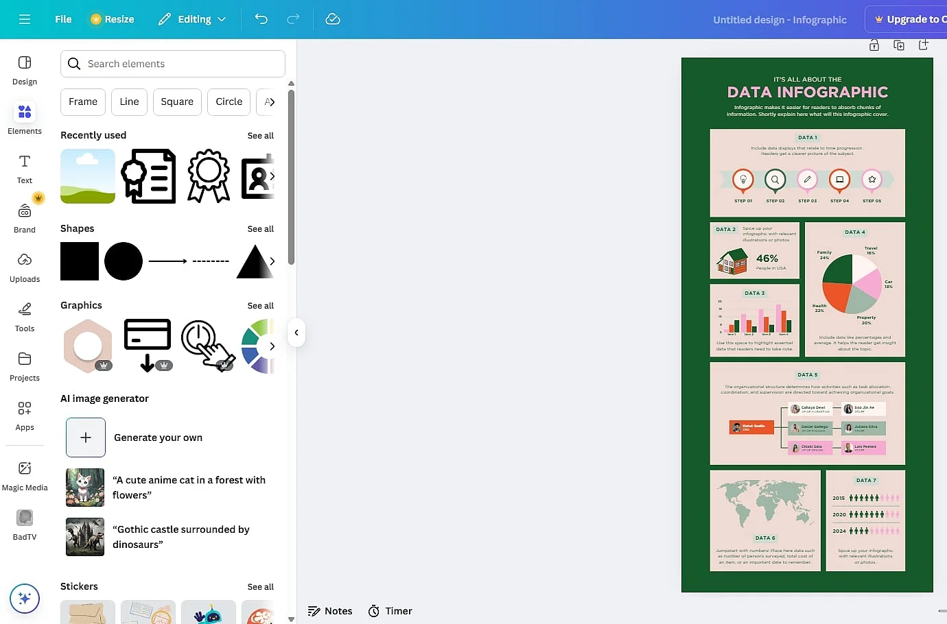 Interfaz de usuario de Canva Imagen: Interfaz de usuario de Canva
