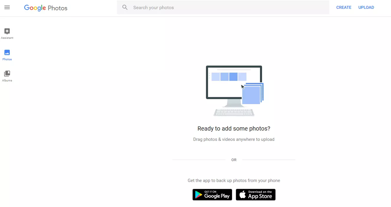 Imagen: Vista de la interfaz de usuario de Google Fotos