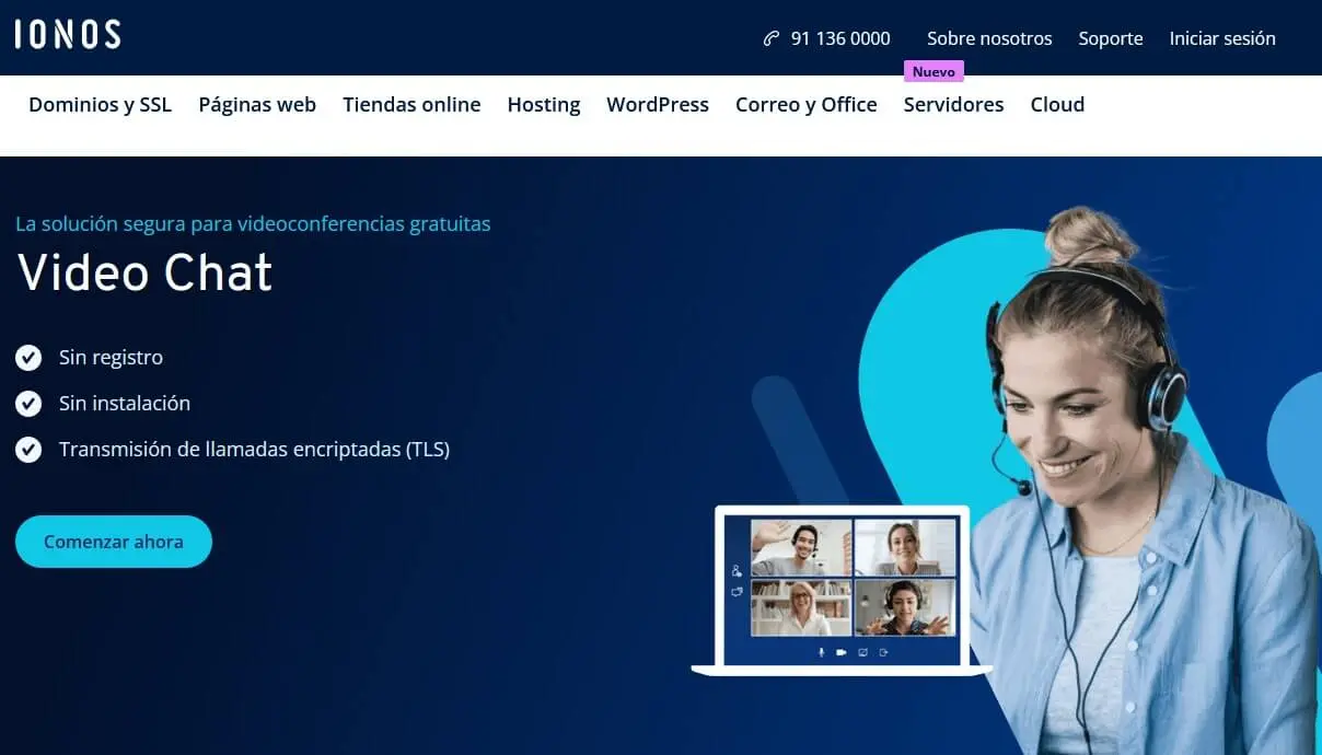 Videoconferencias gratuitas y seguras con IONOS Imagen: Videoconferencias gratuitas y seguras con IONOS
