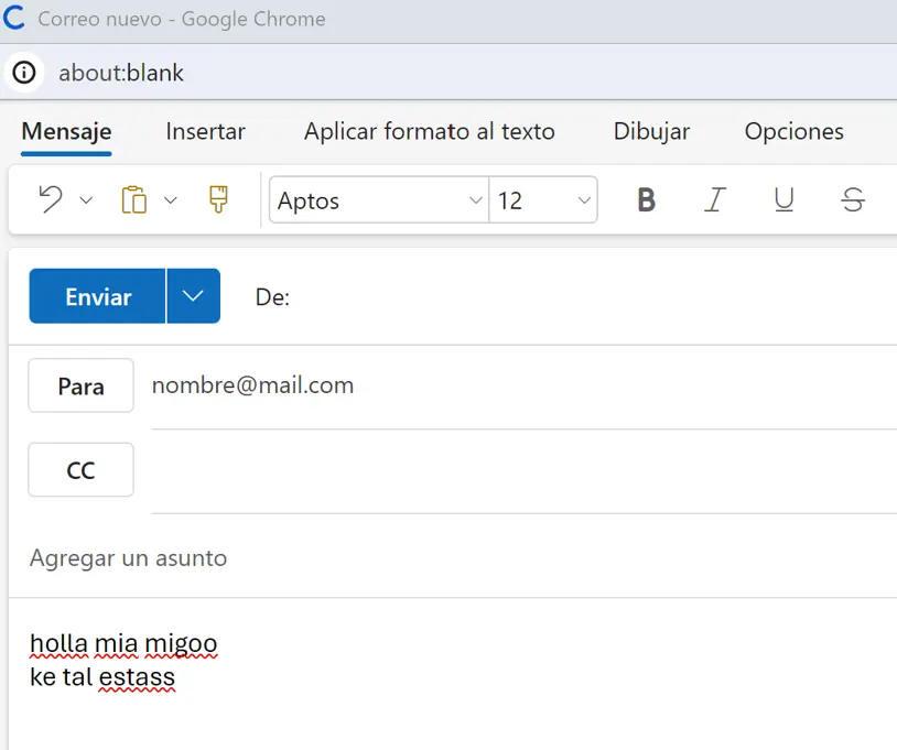 Detección de errores de correo electrónico en el navegador Chrome Imagen: Detección de errores de correo electrónico en el navegador Chrome