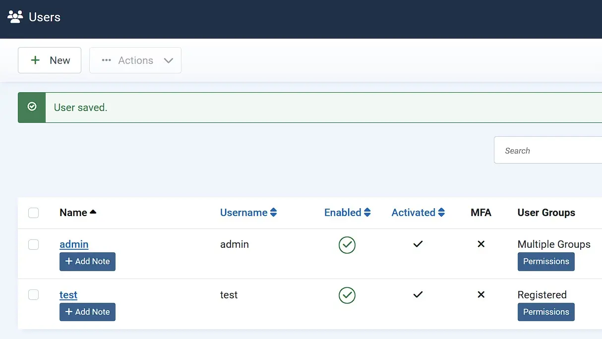 Gestión de usuarios en Joomla Imagen: Gestión de usuarios en Joomla