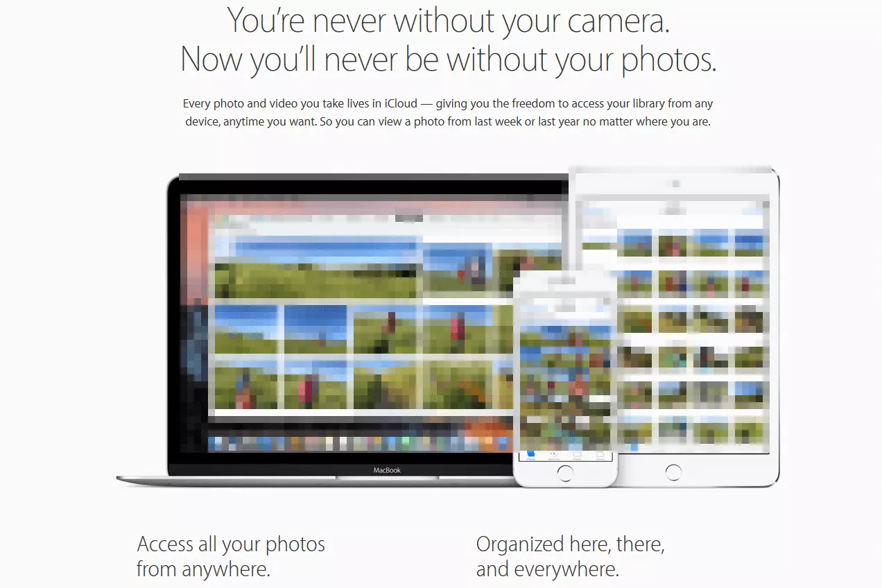 Imagen: Captura de la pantalla de inicio de iCloud