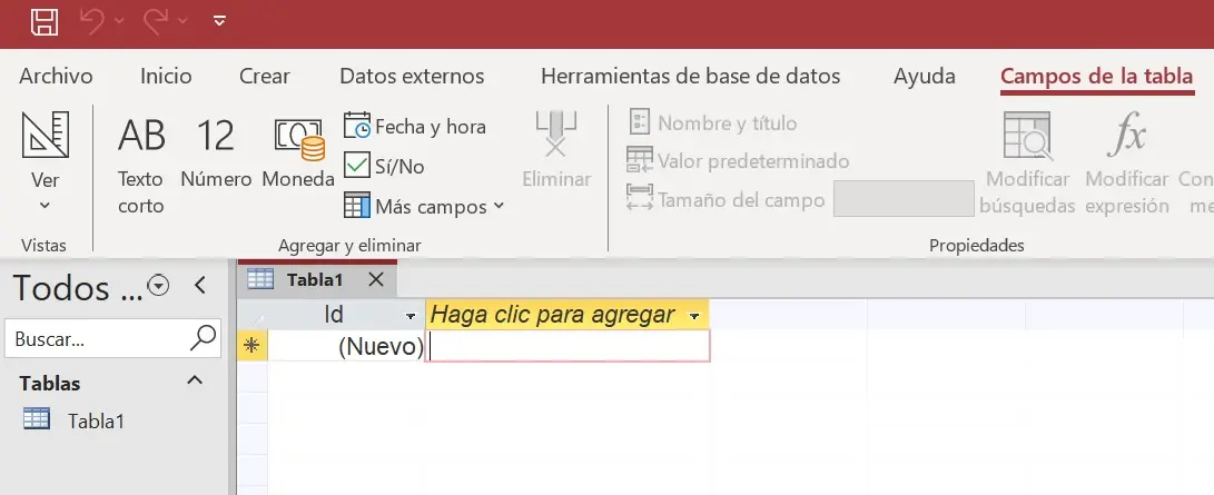 Imagen: Captura de pantalla de Access