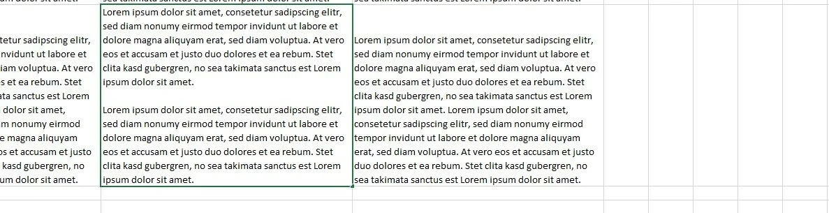Salto de línea doble: Excel 2016