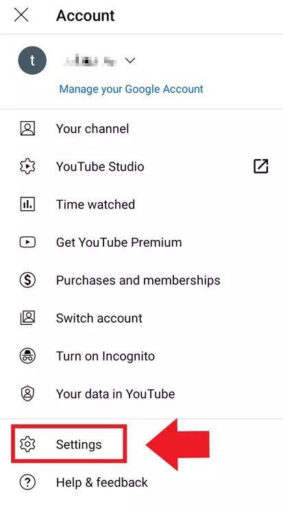 Imagen: App de YouTube: opción “Configuración”