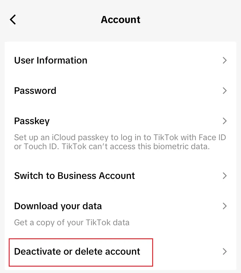 Gestión de cuentas en TikTok Imagen: Gestión de cuentas en TikTok