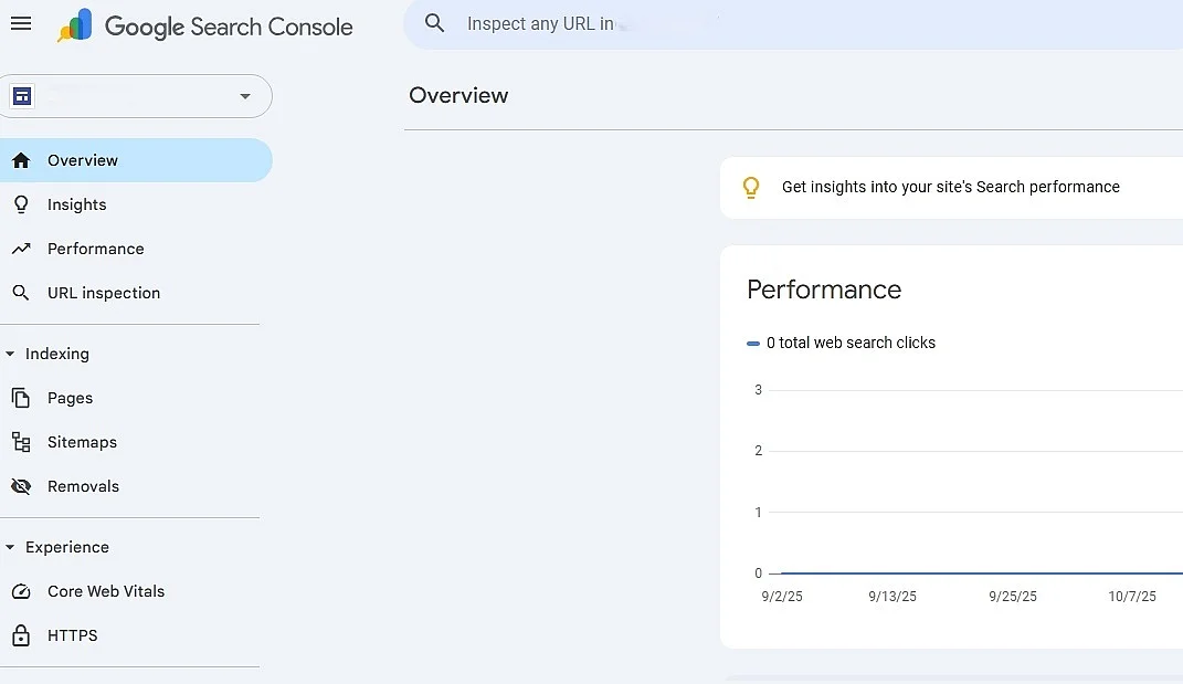 Imagen: Panel de control de Google Search Console