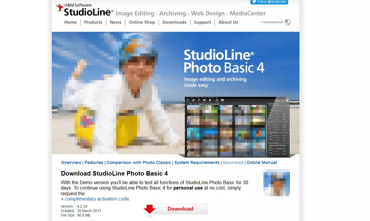 Imagen: Página de inicio de StudioLine Photo 4