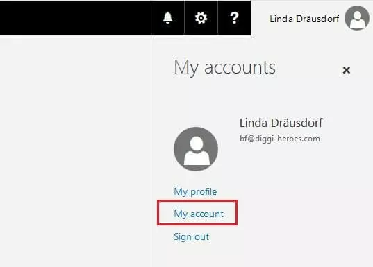 Imagen: Outlook Web App: Descripción general de cuentas