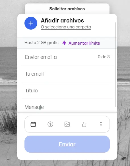 Enviar archivos grandes con WeTransfer Imagen: Enviar archivos grandes con WeTransfer