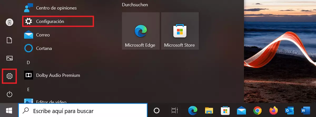 Imagen: Windows 10: abrir la configuración de Windows
