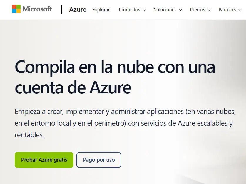 Página de Microsoft Azure Kubernetes (AKS) Imagen: Página de Microsoft Azure Kubernetes (AKS)